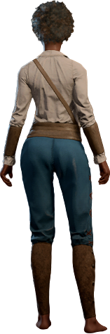 Swarthy Wayfarer in Cream Human Back