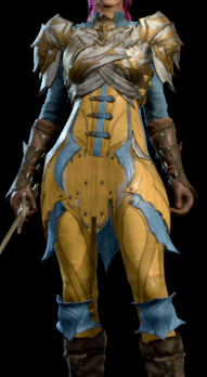 Spidersilk armour baby blue and gold.png