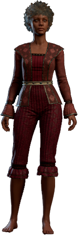 Splendid Red Outfit Human Front