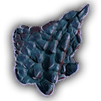 Medium resolution UI icon. An irregular piece of dark blue and plum coloured scaled hide.