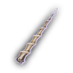 Medium resolution UI icon. An ivory coloured ridged spiral horn.
