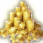 A large amount of gold, over 500 pieces.
