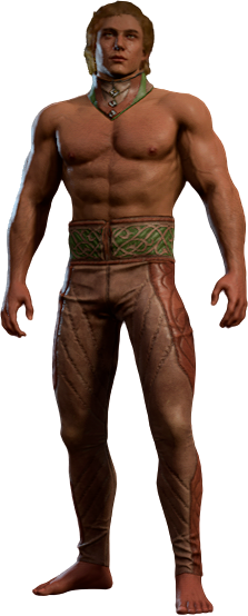 Green Flare Leather Outfit High Elf Front