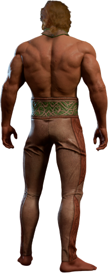 Green Flare Leather Outfit High Elf Back