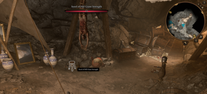 The fake Hill Giant Stool found in Act 3.