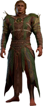 Druidic Leather Armour Half-Elf Front