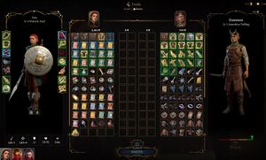 The trading user interface in Baldur's Gate 3 (Trader's Attitude displayed in the bottom right corner).