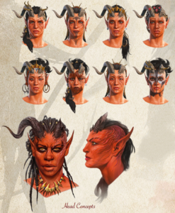 Digital Artbook early face concepts.