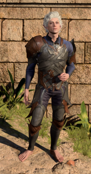 Drow Studded Leather Armour in game male.png