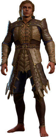 Studded Leather Armour +2 High Elf Front