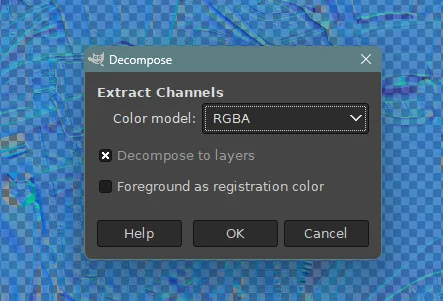 Decompose to RBGA. This is important as half the normal map is in the red channel.