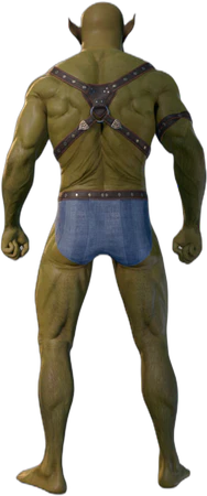 Underwear Half-Orc Back