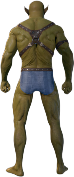 Half-Orc Male Back