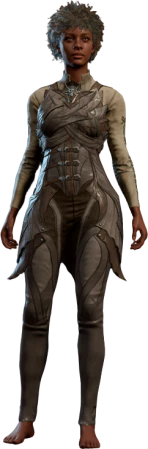 Faded Drow Leather Armour Human Front