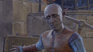 A picture of Barcus Wroot outside of the just destroyed Steel Watch Foundry. Disillusioned and disappointed in Wulbren, Barcus makes the case to oust him.