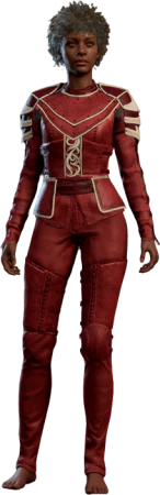 Scarlet Leather Armour Human Front