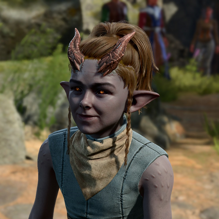 Arabella, part of a small questline involving her parents. Will accompany you until you reach Baldur's Gate.