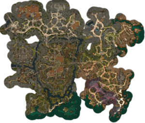 The Wilderness Region as seen on the minimap of Baldur's Gate 3.
