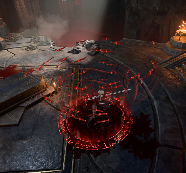 Reddish version of Cloud of Daggers