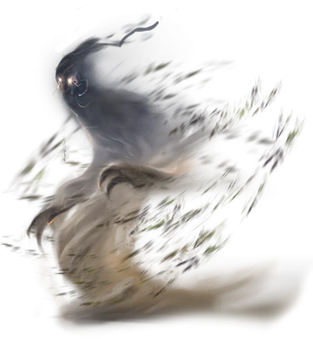 Artwork of an air elemental