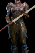 Spidersilk armour dyed lavender worn by female player character