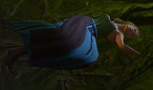 An image of the dead Blinded Elf lying on their back.