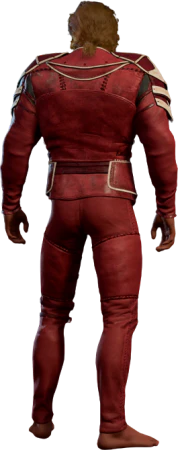 Scarlet Leather Armour High Elf Back