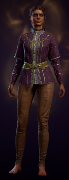 Splendid Purple Outfit worn by a Human woman.