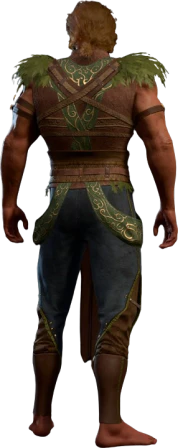 Druid Leather Armour Half-Elf Back