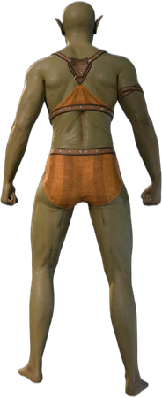 Orange Underwear Half-Orc Back