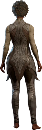 Faded Drow Leather Armour Human Back