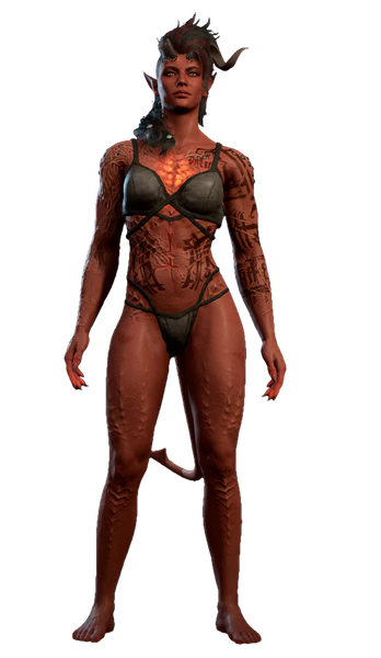 Karlach wearing her underwear