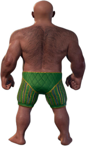 Green Underwear Dwarf Back