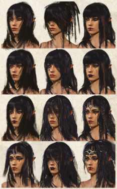 Digital Artbook early face concepts