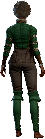 Splendid Green Outfit Human Back