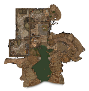A map of the basement of Vonayn's home.