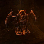 Trapped Gargoyle Statue.