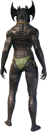 Underwear Dragonborn Back