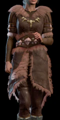 Hide Armour dyed pale pink worn by Shadowheart