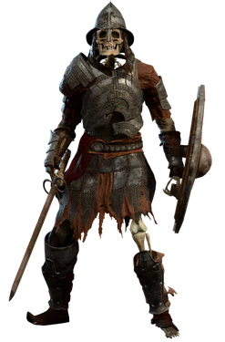 Equipped with Longsword and Shield