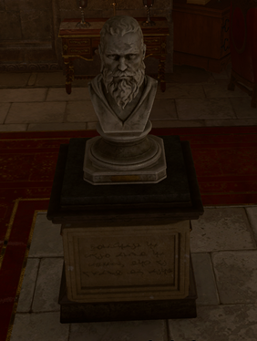 Sculpture of Bane in Gortash's room in Wyrm's Rock