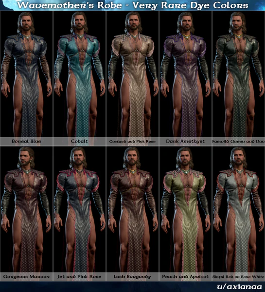 Very Rare Dye Colors (Male Body Type 1)