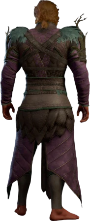 Druid Leather Armour Purple Half-Elf Back
