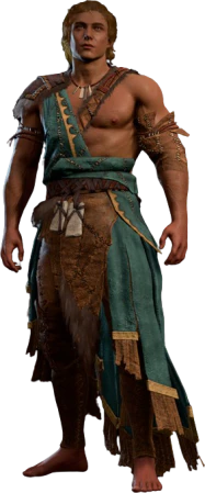 Barbarian Clothes Half-Elf Front