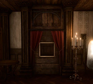 Dumbwaiter inside the rented room.