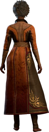 Obsidian Laced Robe Human Back